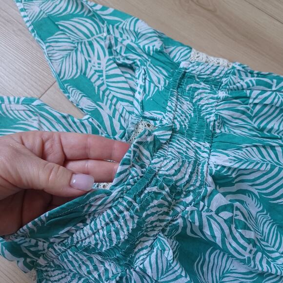 True Destinations Light Teal Tropical Resort Dress NWT S - Picture 9 of 11